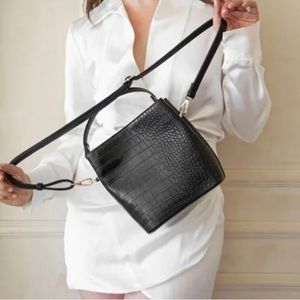 Aota All Of The Above Elena‎ Bucket Bag Vegan Leather Black